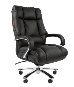 Компьютерное кресло CHAIRMAN 405 черное нат.кожа/экокожа в Орске