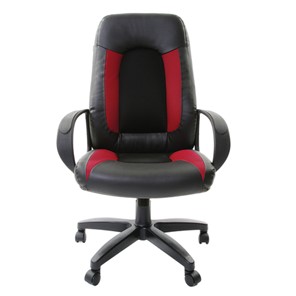 Офисное кресло Brabix Strike EX-525 (экокожа черная, ткань черная/бордовая, TW) в Бузулуке