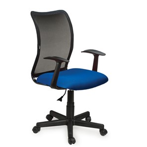 Компьютерное кресло Brabix Spring MG-307 (с подлокотниками, комбинированное синее/черное TW) в Орске