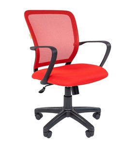 Офисное кресло CHAIRMAN 698 black TW-69, ткань, цвет красный в Орске