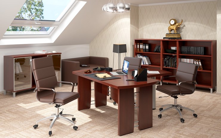 Кабинет руководителя BORN переговорный стол, шкаф для документов, венге в Бузулуке - изображение 3