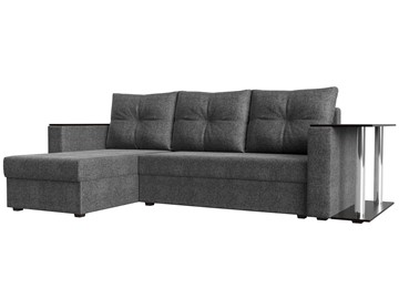 Угловой диван с оттоманкой Атланта Лайт, Серый (рогожка) в Бузулуке