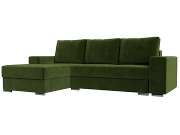 Угловой раскладной диван Дрезден, Зеленый (микровельвет) НПБ в Бузулуке