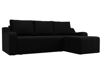 Угловой диван для гостиной Элида, Черный (велюр) в Орске