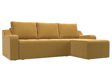 Угловой раскладной диван Элида, Желтый (микровельвет) в Орске