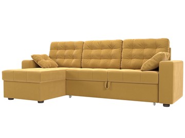 Угловой раскладной диван Камелот, Желтый (микровельвет) в Орске
