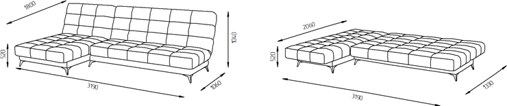 Угловой диван с оттоманкой Корсика (Боннель) в Орске - изображение 5