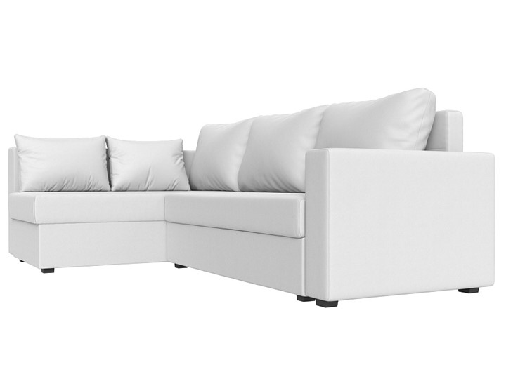 Угловой раскладной диван Мансберг, Белый (Экокожа) в Орске - изображение 7