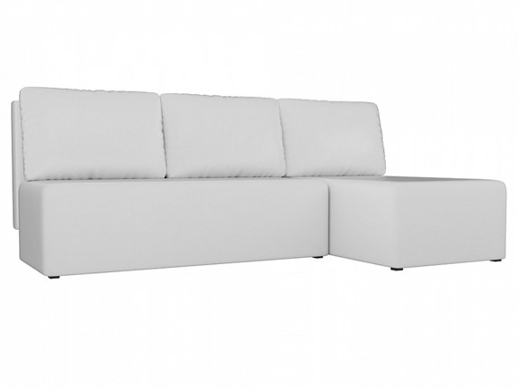 Угловой диван Поло, Белый (экокожа) в Орске - изображение