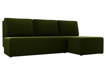 Угловой диван Поло, Зеленый (микровельвет) в Орске