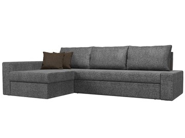 Угловой раскладной диван Версаль, Серый/Коричневый (рогожка) в Бузулуке