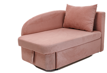 Мягкий диван правый Тедди розовый в Орске