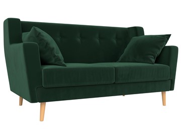 Прямой диван Брайтон 2, Зеленый (велюр) в Орске