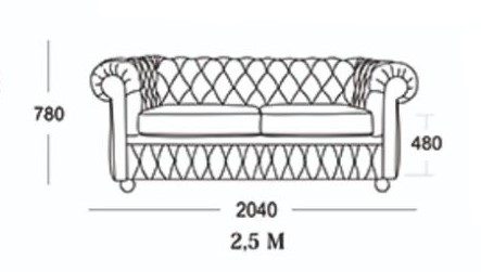 Прямой диван Честер 2,5М (седафлекс) в Бузулуке - изображение 16