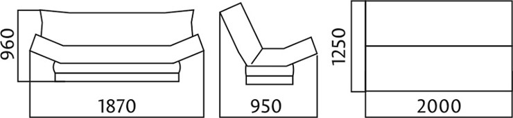 Прямой диван Клик-Кляк стёганый в Орске - изображение 3