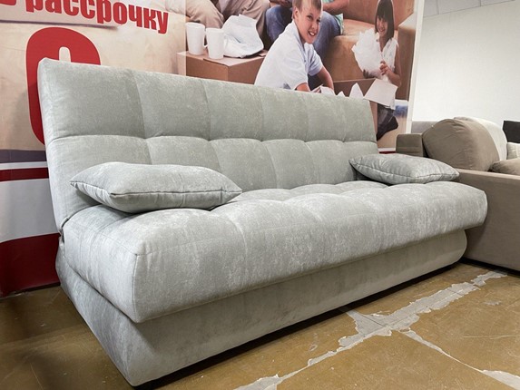 Прямой диван Лора Веста 2 ПРБЛ 2Energy Grey велюр в Бузулуке - изображение