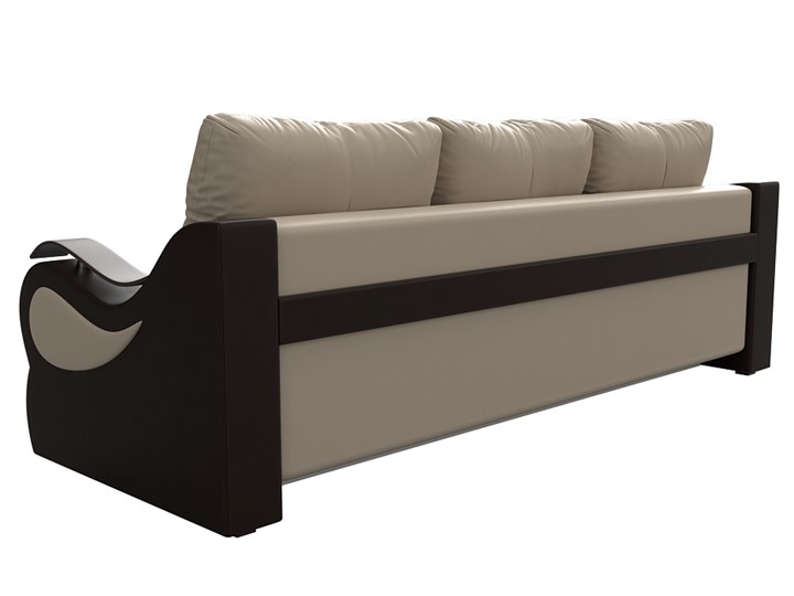 Прямой диван Меркурий еврокнижка, Бежевый/коричневый (экокожа) в Орске - изображение 6