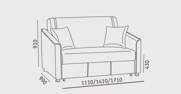 Прямой диван Милан 3 (120) в Бузулуке - изображение 2