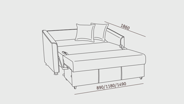 Прямой диван Милан 3 (150) в Бузулуке - предосмотр 3
