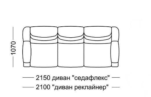 Прямой диван Мишель Элита 50 М, седафлекс в Орске - изображение 7