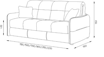 Прямой диван Токио 2 130 (ППУ) в Оренбурге - предосмотр 7
