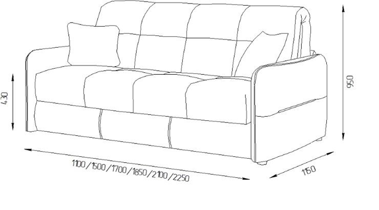 Прямой диван Токио 2 130 (ППУ) в Орске - изображение 7