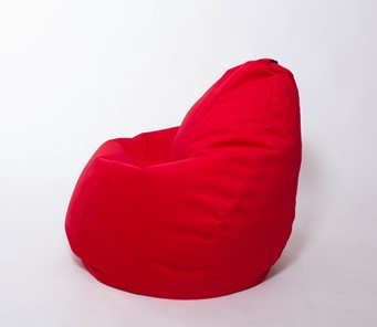 Кресло-мешок Груша большое, велюр однотон, красное в Орске - предосмотр 1