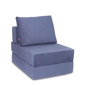 Бескаркасное кресло-кровать Окта, велюр черничный в Бузулуке