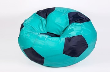 Кресло-мешок Мяч большой, бирюзово-черный в Бузулуке