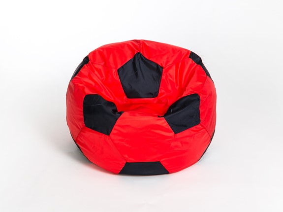 Кресло-мешок Мяч большой, красно-черный в Бузулуке - изображение