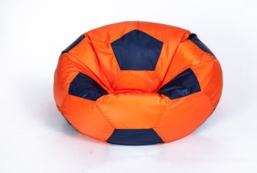 Кресло-мешок Мяч большой, оранжево-черный в Орске