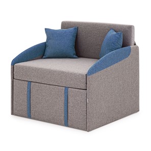 Кресло-кровать Polto серо-коричневый/джинс (рогожка) в Бузулуке