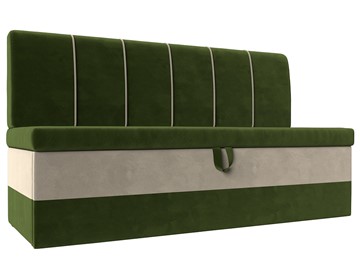 Прямой кухонный диван Энигма, Зеленый/Бежевый (Микровельвет) в Бузулуке