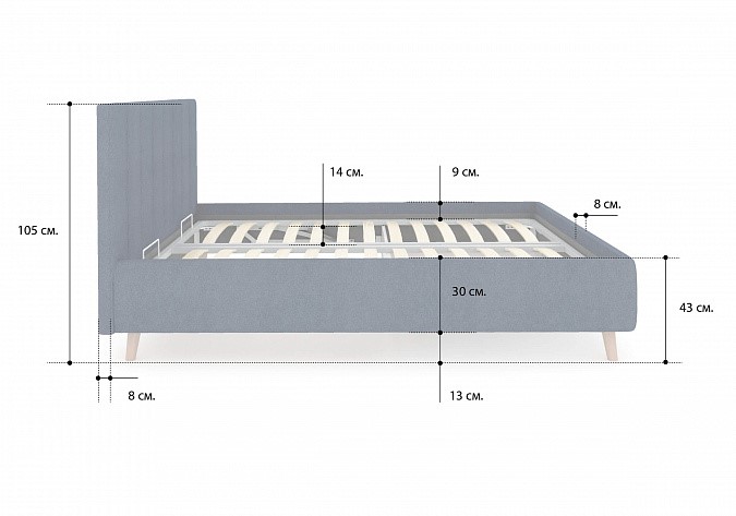 Кровать в спальню Alma 200х200 с основанием в Бузулуке - изображение 3