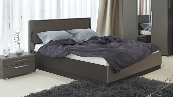Кровать с механизмом двуспальная Наоми 1600, цвет Фон серый, Джут СМ-208.01.02 в Бузулуке - изображение