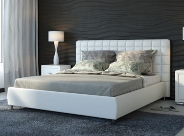 Кровать в спальню Corso-3 200x200, Экокожа (Белый) в Орске