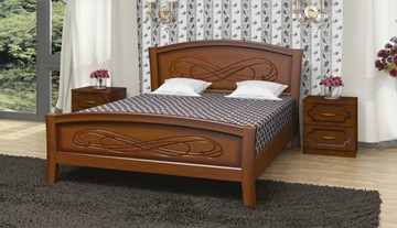 Спальная кровать Карина-16 (Орех) 90х200 в Орске