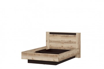Двуспальная кровать №3 (универсальная 1,6х2,0 страйп) серия №2, дуб делано/дуб венге в Бузулуке