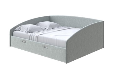 Спальная кровать Bono 160х200, Флок (Бентлей Дымчатый) в Орске