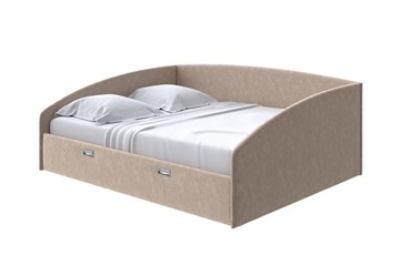 Кровать 2-спальная Bono 160х200, Флок (Бентлей Какао) в Орске