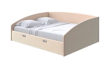 Кровать 2-спальная Bono 160х200, Флок (Бентлей Песок) в Орске