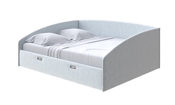 Спальная кровать Bono 160х200, Флок (Бентлей Светло-серый) в Орске