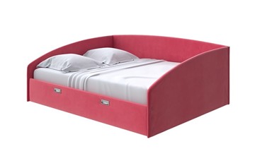 Кровать спальная Bono 160х200, Велюр (Forest 13 Красный) в Бузулуке