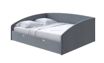 Кровать в спальню Bono 160х200, Велюр (Forest 17 Серый) в Бузулуке