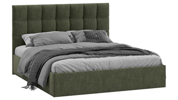 Двуспальная кровать Эмбер тип 1 (Микровелюр Jercy Deep Green) в Орске