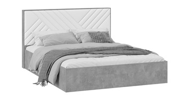 Кровать 2-х спальная Хилтон Тип 1 (Ателье светлый/Белый) в Орске