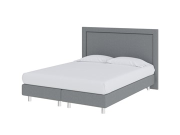 Двуспальная кровать London Boxspring Elite 160х200, Рогожка (Savana Grey (серый)) в Бузулуке