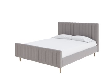Кровать 2-спальная Madison 160x200, Искусственная шерсть (Лама Светло-серый) в Орске