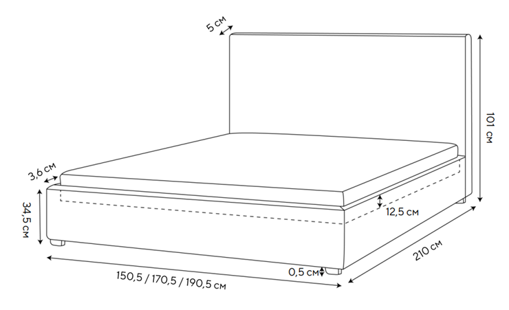 Кровать двуспальная Mono 140х200, Велюр (Monopoly Миндаль (111)) в Бузулуке - изображение 1