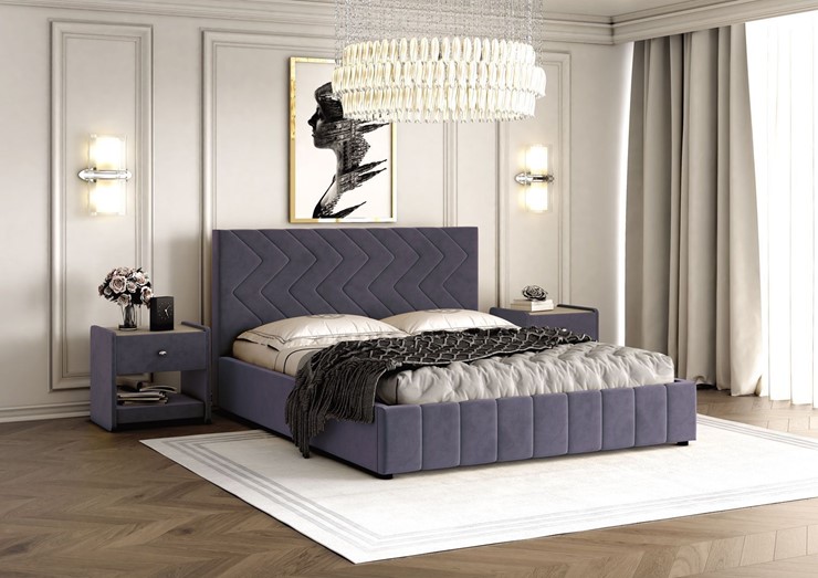 Спальная кровать Нельсон Зиг Заг 160х200 (вариант 2) без основания в Бузулуке - изображение 1